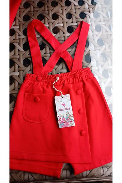 Kuraff Giyim Red Children's Slopet Show - Elastic Waist, Button Detail, 23 April 29 October 19 May