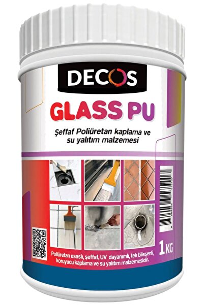 Home DECOS Glass Pu - Şeffaf Poliüretan Her Zemine Güçlü Turunan Su Yalıtım M...