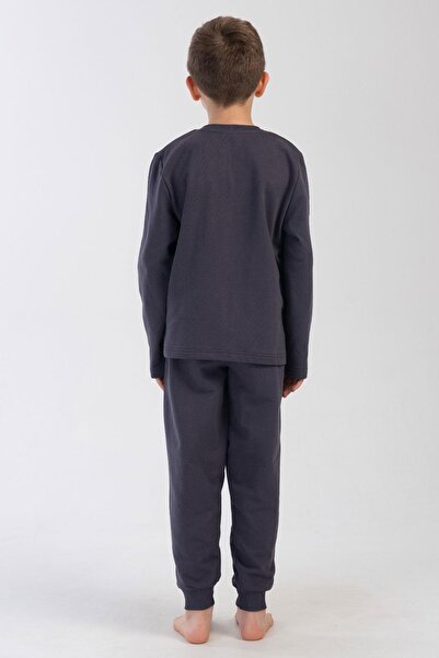 VİENETTA Boy's Long Sleeve Smoked Pajamas Set C6T0N0O304