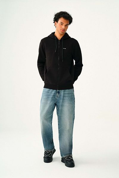 Loft Lf 2034270   Zippered Hooded Sweat - Black - XL - St07804-Black-Xl
