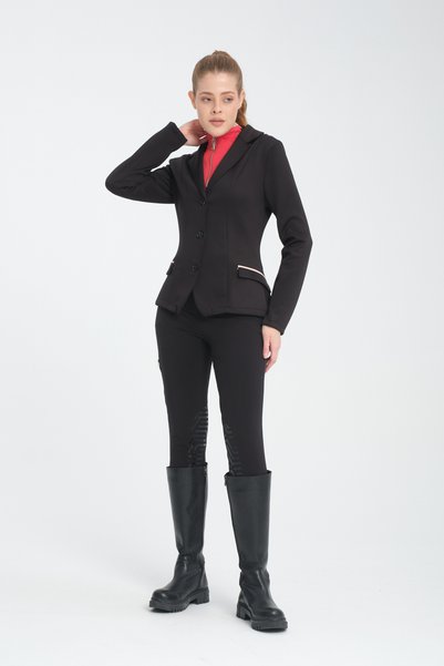 PEUR RIDER SHOP سترة ركوب الخيل النسائية باللون الأسود