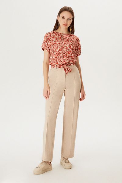 Naramaxx Belted Wide Leg Knitted Trousers