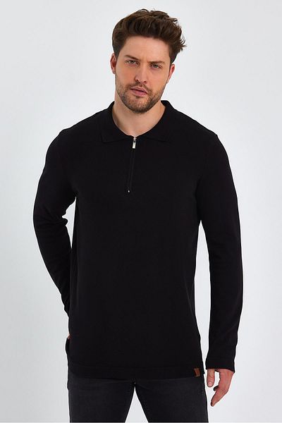 ALEXANDERGARDI Пуловер с поло яка с цип Alexandergardı (E23-6702)