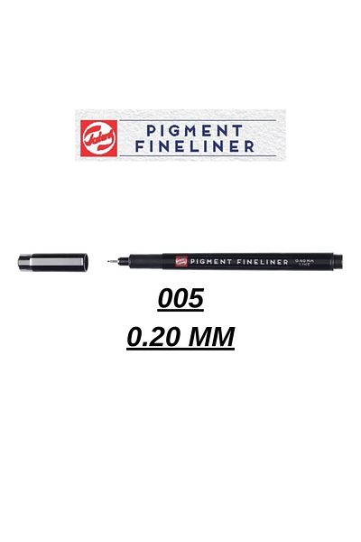 Talens Black Technical Drawing Pen - Pigment Fineliner, 0.20mm