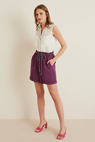Naramaxx Halat Kemerli Duble Paça Şort