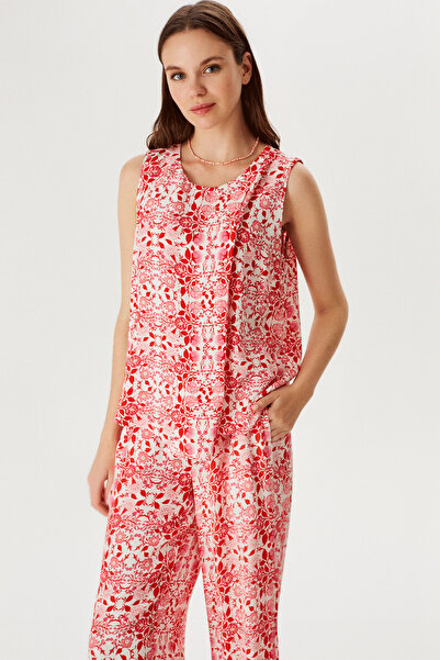 Naramaxx Asimetrik Pile Detaylı Kolsuz Bluz