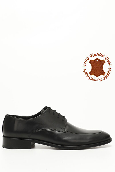 GÖNDERİ(R) Ανδρικά κλασικά παπούτσια από γνήσιο δέρμα με μαύρη σόλα με κορδόνια