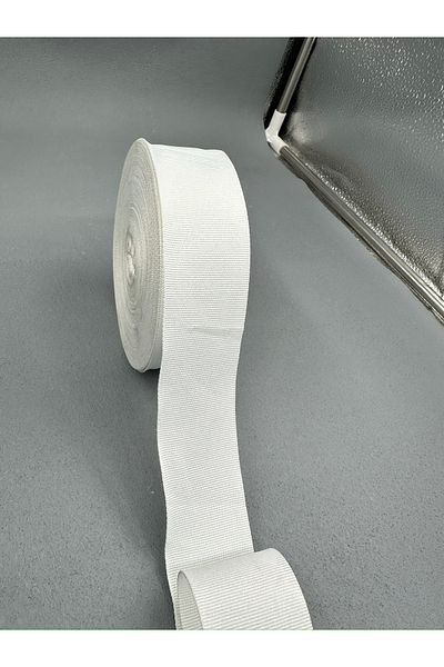 paşateks since 1995 şekil White 4 cm Polyester Grosgrain Ribbon - 5 Meters