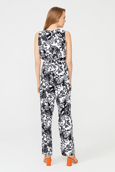 Naramaxx V Yaka Kolsuz Desenli Tulum