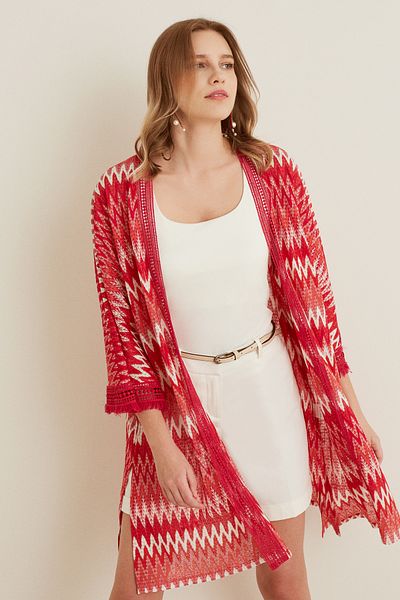 Naramaxx Tasseled Raschel Kimono