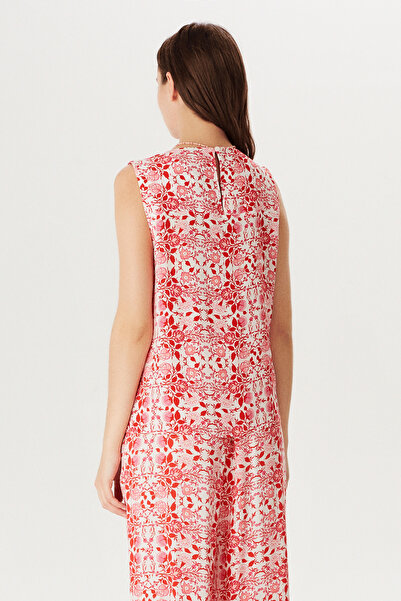 Naramaxx Asimetrik Pile Detaylı Kolsuz Bluz