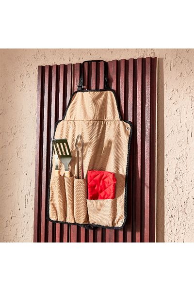 Home Box BarbeQ 5-Piece Grill Wooden Handle Tool Set