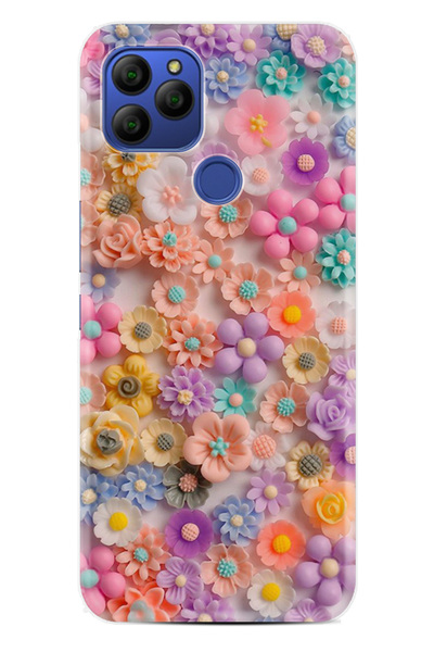 General Mobile GM 21 Pro Kılıf HD Resim Baskılı Rengarenk Papatyalar StKd -060