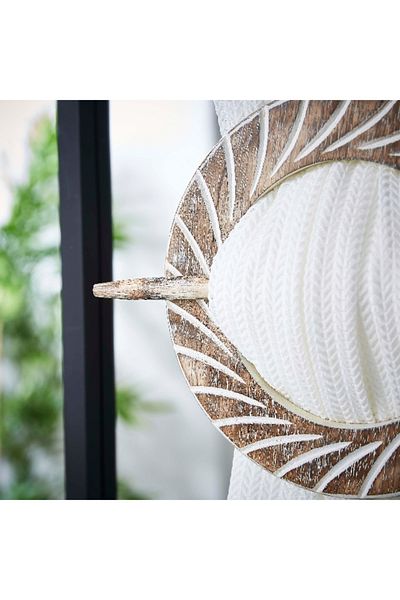 Home Box Ava Wooden Round Tie Back - 17.5 cm