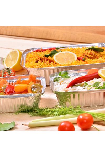 Falcon 10-Piece Aluminium Container with Lid Set - 14.7x12.2x5 cm