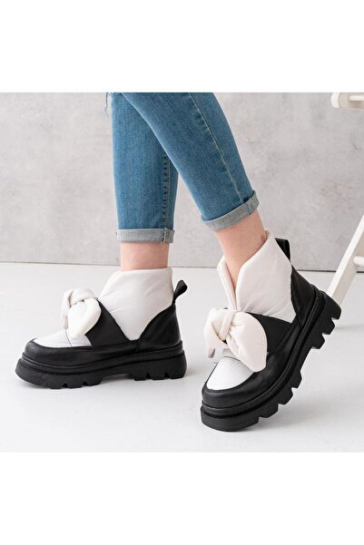 Genetti Kadın Dalgıç Kumaş Fiyonk Detaylı Bot Bt-0772