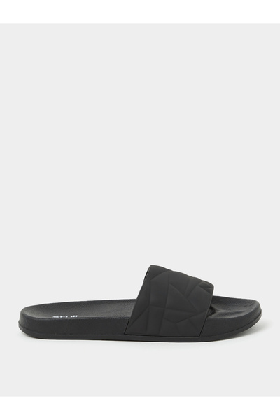 Styli Textured Open Toe Slip On Slides