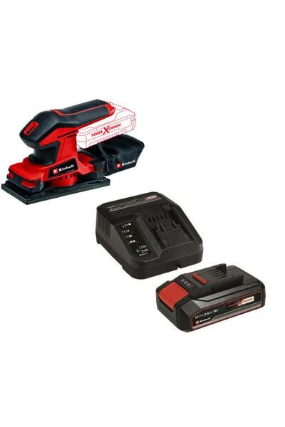 Einhell TC-OS 18/187 Li Akülü Titreşim Zımpara ve 2.5 Ah Akü Seti