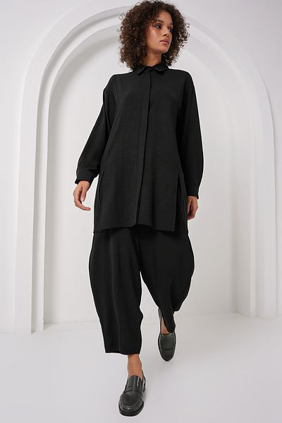 Bigdart 6679 Black Long Tunic and Trousers Set