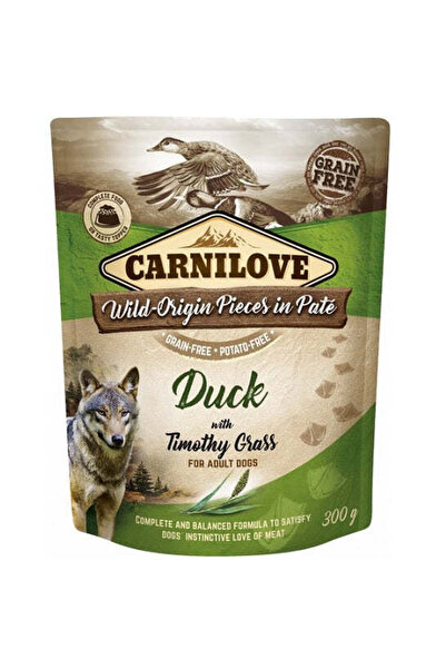 Carnilove طعام الكلاب الرطبة بنكهة البط مع عشبة تيموثي للكلاب البالغة - 300 جرام