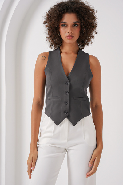 Bigdart 6796 Модель Фума Короткий Тканий Жилет