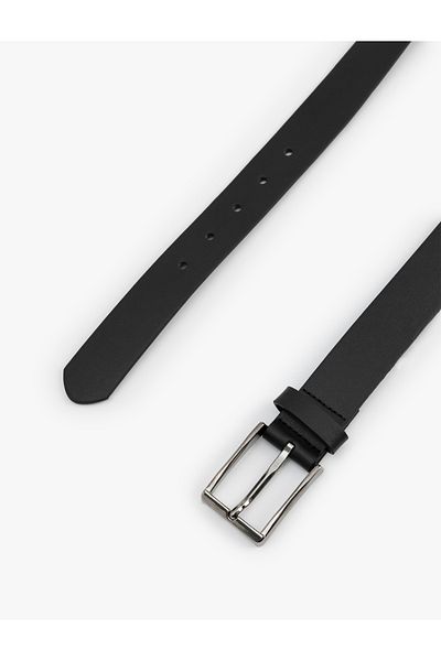 Koton Geometric Buckle Faux Leather Belt