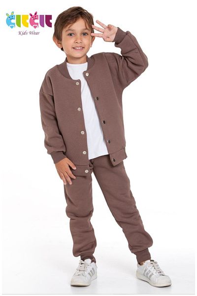 Toçka Boy and Girl's College Oversize Mold 3 Thread Fleece Set