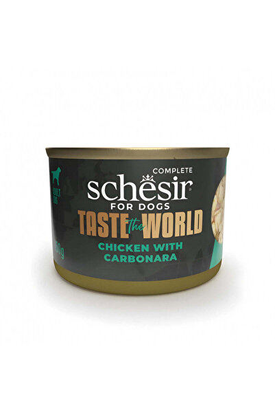 Schesir طعام كلاب Taste The World كامل الدسم مع الدجاج والكاربونارا 150 جرام