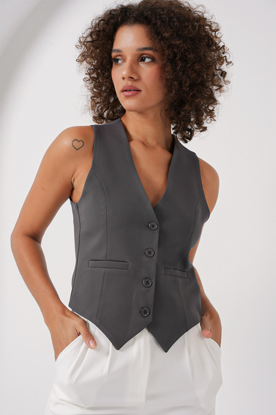 Bigdart 6796 Модель Фума Короткий Тканий Жилет