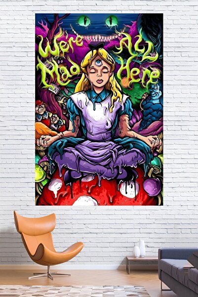 Vendini Alice In Wonderland Duvar Örtüsü Duvar Halısı Wall Tapestry
