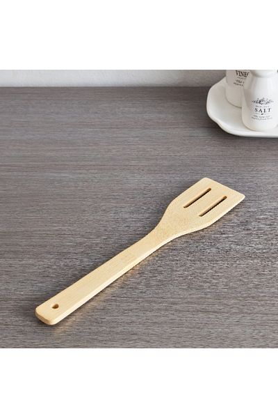Home Box Bamboo Wood Slotted Turner