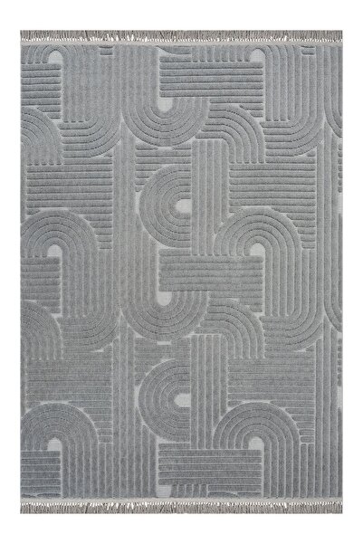 Colore Home Liya Iskandinav Bukle Dokuma Antrasit Halı Salon Halısı Yolluk