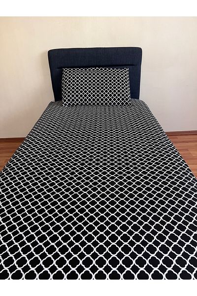 Touch Black Fitted Elastic Sheet Set
