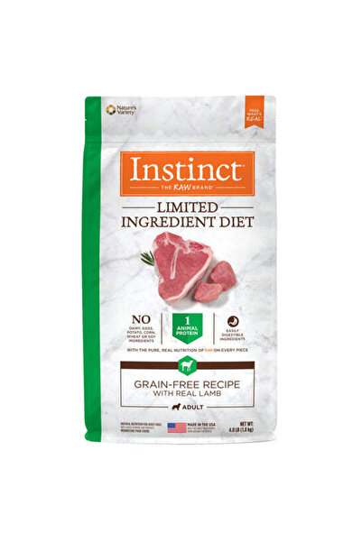 INSTINCT طعام جاف للكلاب من لحم الضأن خالي من الحبوب ومكون محدود المكونات - 4...