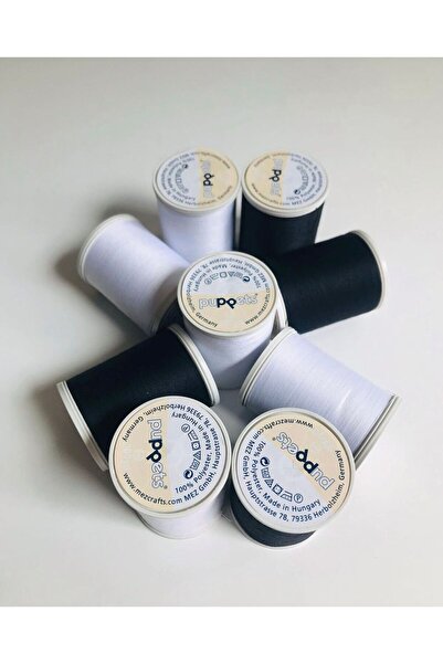 Puppets Ασπρόμαυρο 820 μέτρα Κλωστή ραπτικής δύο τεμαχίων (Κατάλληλο για ράψιμο στο χέρι και στο μηχάνημα)