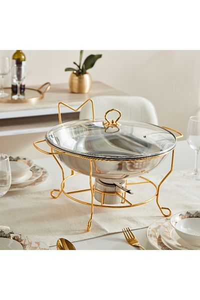 Home Box Wellshine Chafing Dish with Lid and Stand - 8 L