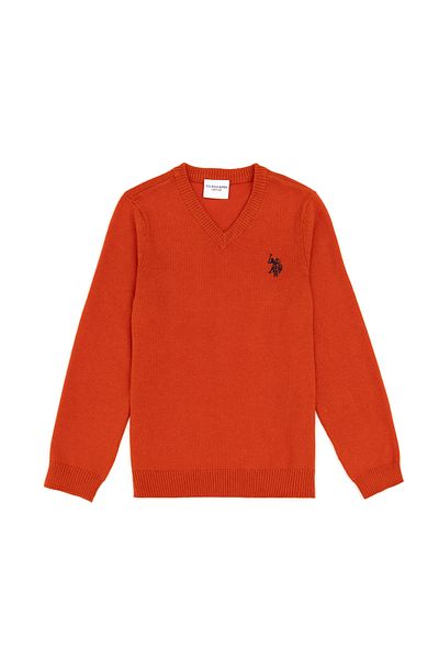 U.S. Polo Assn. Основен пуловер с V-образно деколте за момче 50294200 -Vr031