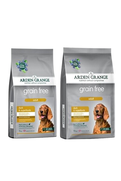 Arden Grange طعام جاف للكلاب البالغة خالي من الحبوب من نوع البط والأطعمة الخا...