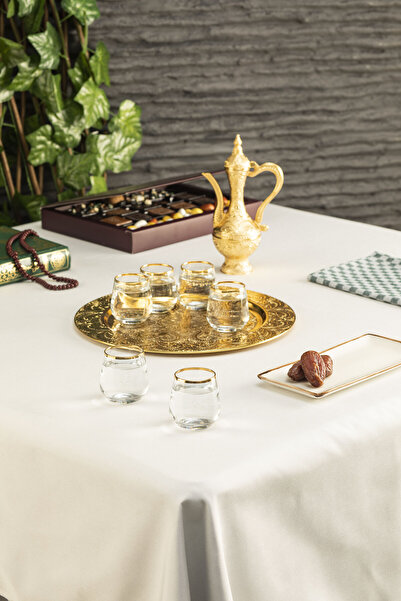 Sena Payitaht 6-Person Zemzem Set with Gilded Glass Cups (317-K)