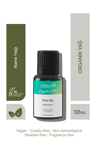 EffectHA Organic Peppermint Oil 100% Pure Natural and Additive-Free Essential Oil 10ml