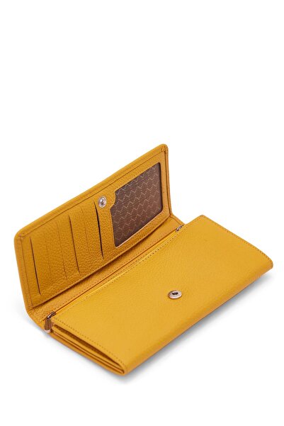 Deri Company Kadın Deri Cüzdan Sarı 213503