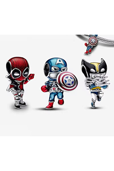 Hector&Co. Jewellery Marvel Avengers Üçlü Karekter Charm Seti