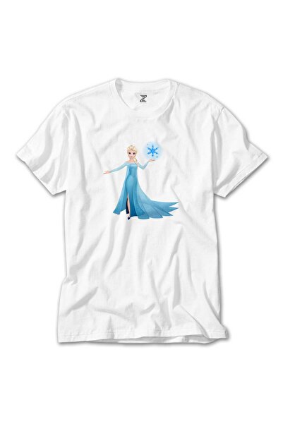 Lunas Glow Tricou pentru copii Frozen Elsa Silhouette alb, 13-14 ani