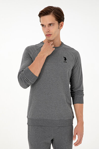 U.S. Polo Assn. Ανδρικό φούτερ Anthracite Melange Basic 50289030 -VR081