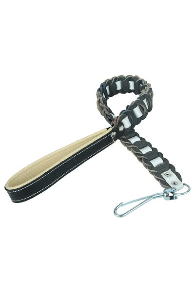 Petcibaba Leather Knitted Dog Walking Strap