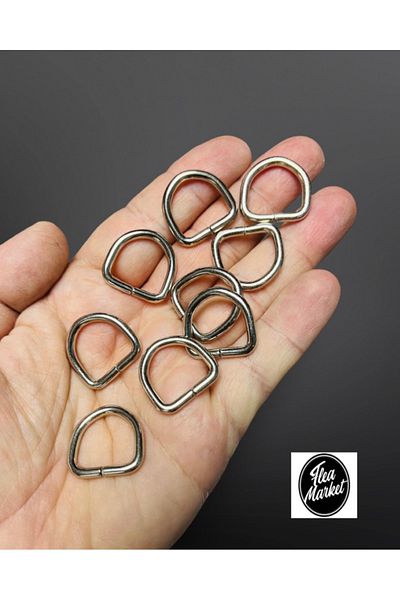 Flea Market 20 τεμάχια D δακτύλιος νικέλιο (2CMX4MM)