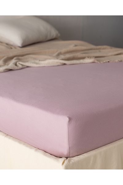 Madame Coco Belle Elastic Double Bamboo Bed Sheet - Light Plum