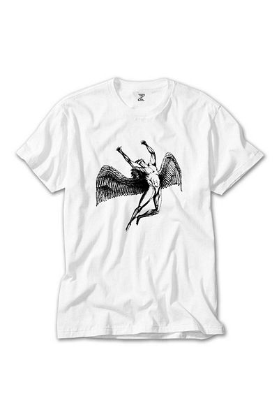 CrowsGate Led Zeppelin Icarus Angel White T-Shirt