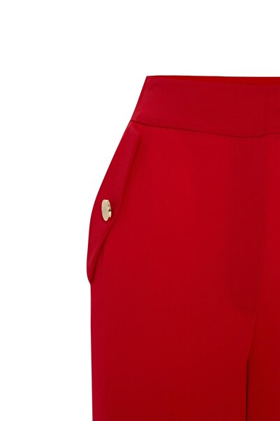 Exquise Button Detailed High Waist Trousers