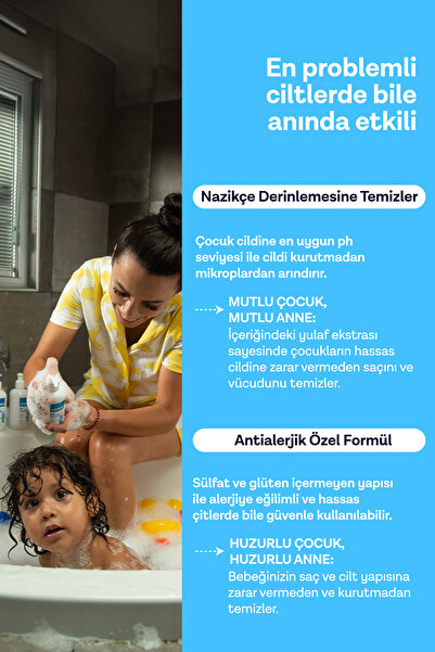 Clinikid Organik Sertifikalı 2'si 1 Arada Şampuan & Duş Jeli